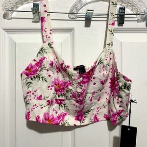 NWT Forever 21 floral crop top